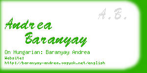 andrea baranyay business card